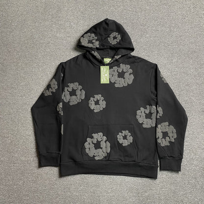 DENIM TEARS COTTON WREATH SHORTS MONOCHROME BLACK