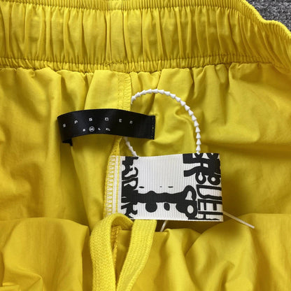 SP5DER DOUBLE LAYER SHORTS YELLOW