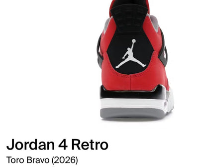 Jordan 4 retro toro bravo (2026)