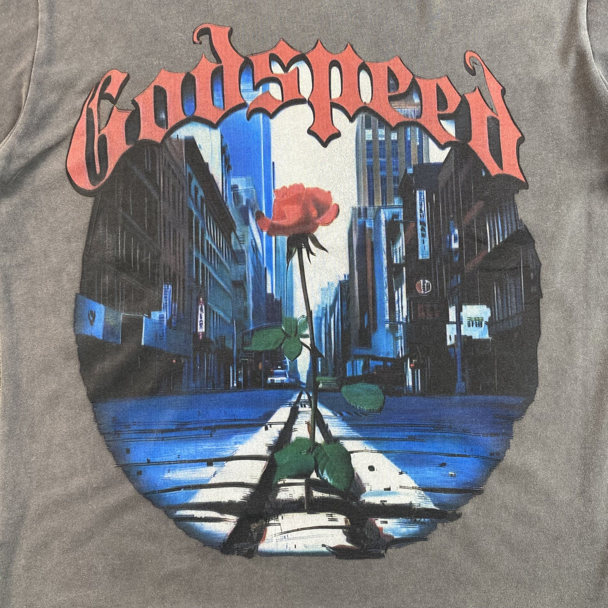 GODSPEED E PLURIBUS UNUM T-SHIRT WASHED GREY