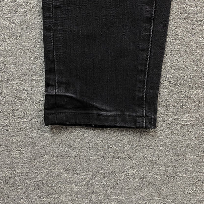 AMIRI CORE APPLIQUE BLACK LEATHER JEANS