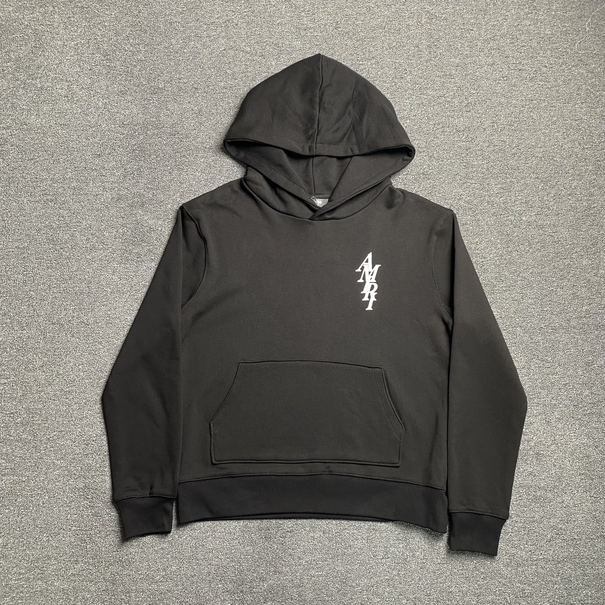 AMIRI LETTER LOGO HOODIE BLACK