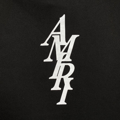 AMIRI LETTER LOGO HOODIE BLACK