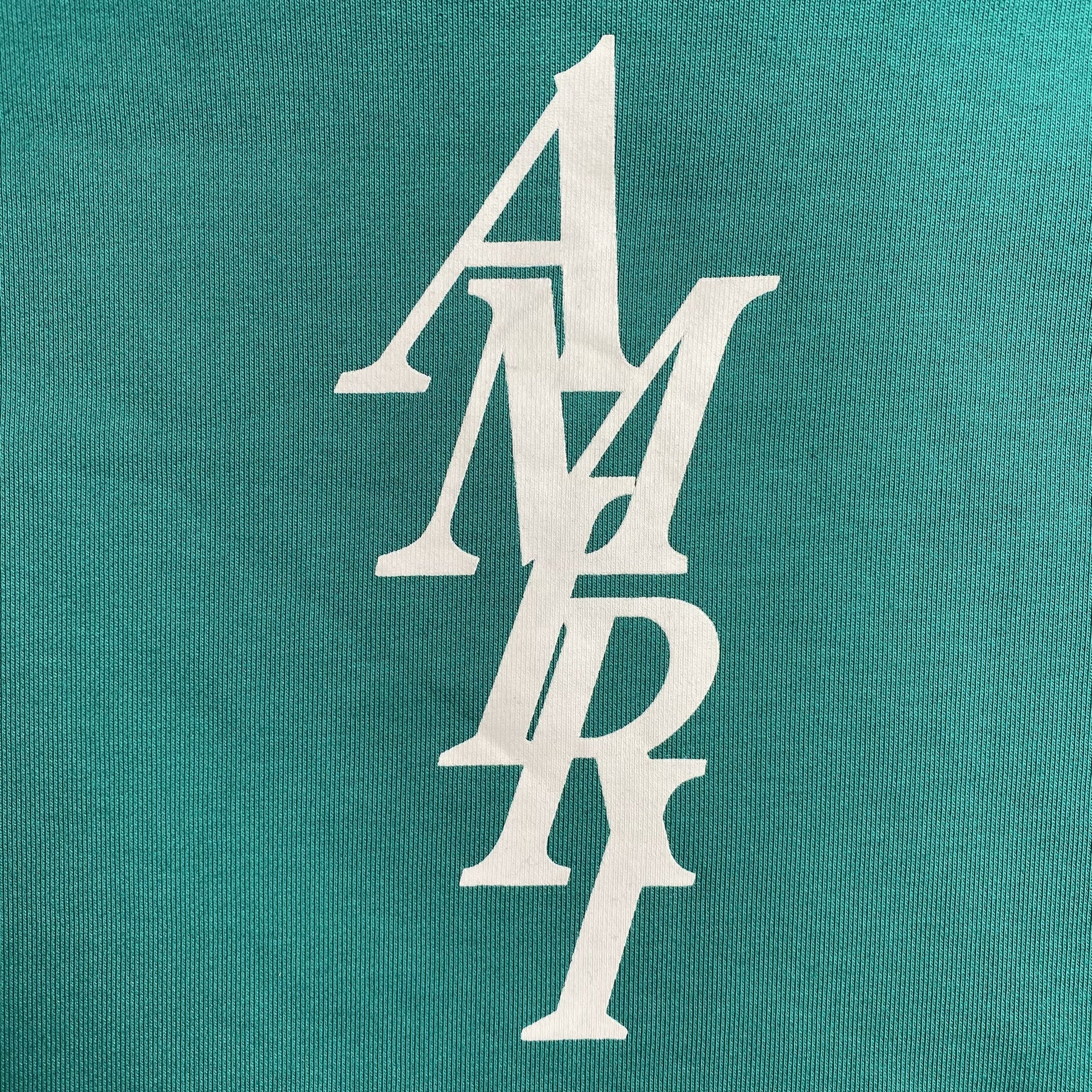 AMIRI LETTER LOGO HOODIE CERULEAN