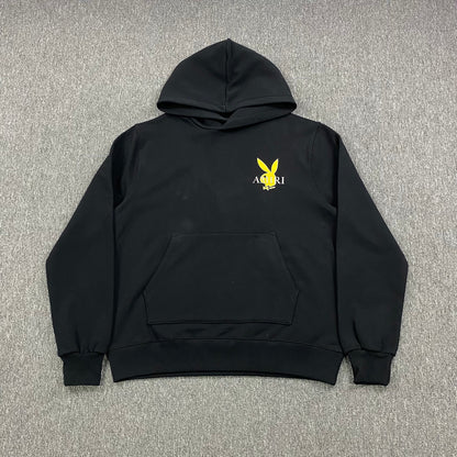 AMIRI PLAYBOY LOGO HOODIE BLACK YELLOW