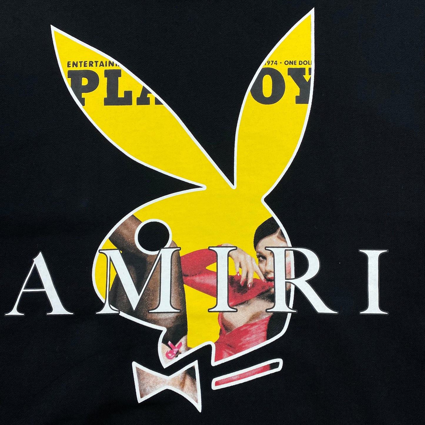 AMIRI PLAYBOY LOGO HOODIE BLACK YELLOW