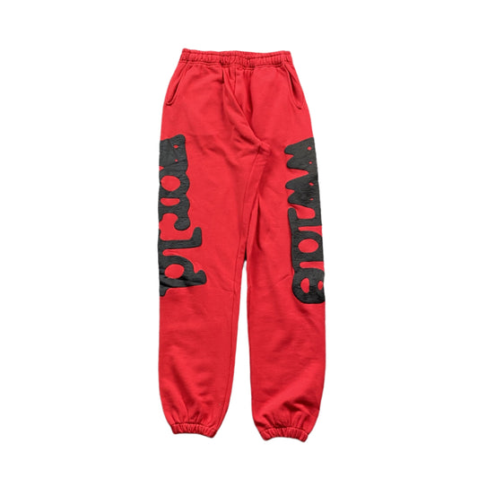 SP5DER BELUGA SWEATPANTS RED