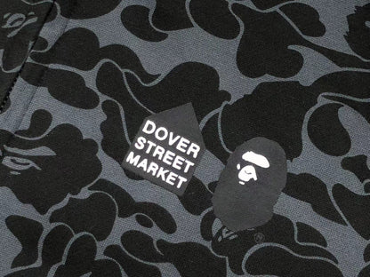 BAPE X DOVER STREET MARKET SPECIAL CAMO SHARK FULL ZIP HOODIE BLACK